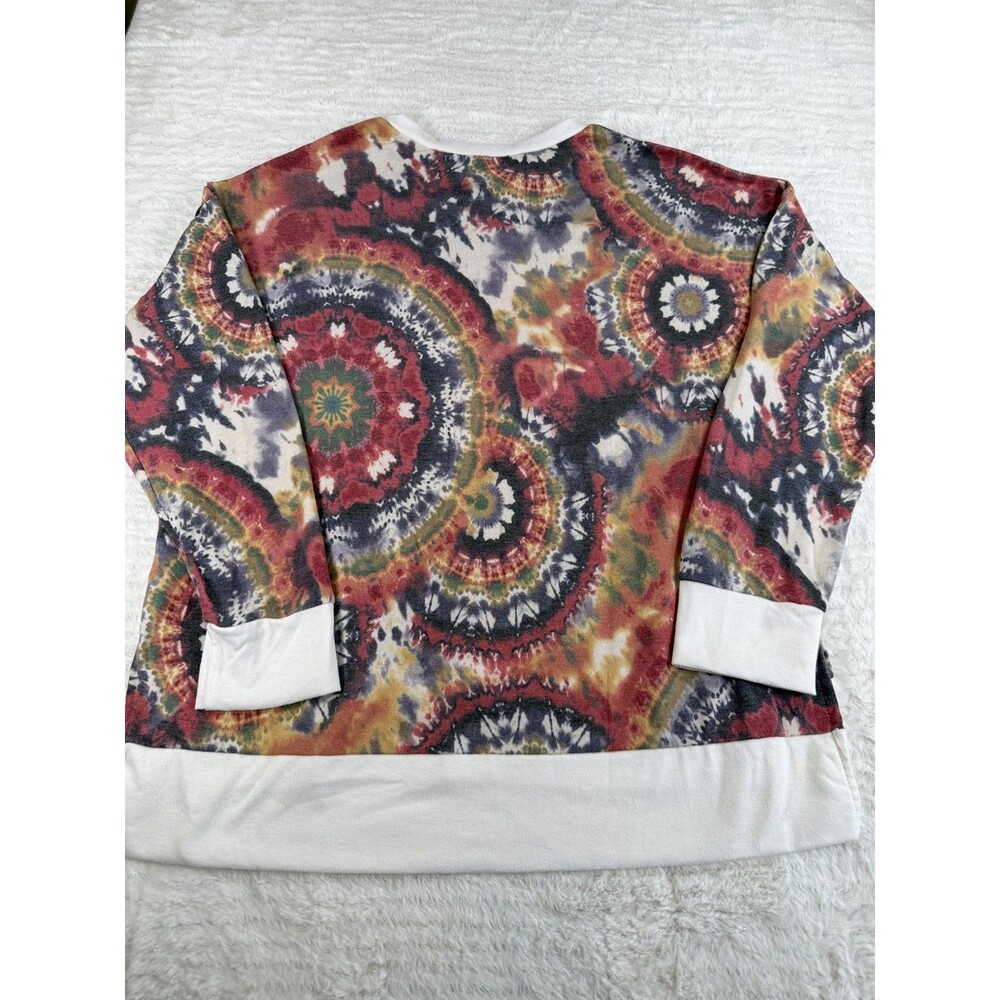 White Birch Boho Mandala Tie Dye Pullover Sweatshirt Size L - Picture 3 of 7